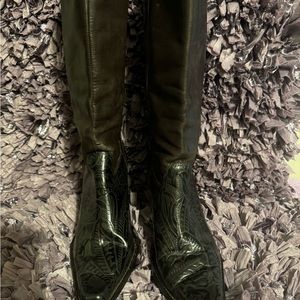 Cow Girl Boots w/Floral toe tip